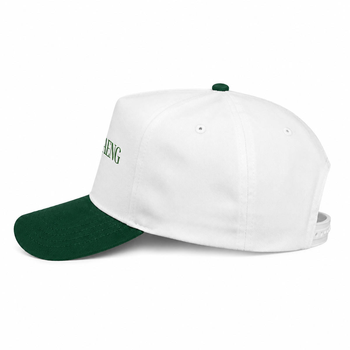 JAESAENG Basics Two Tone Embroidered Cap - White/Green